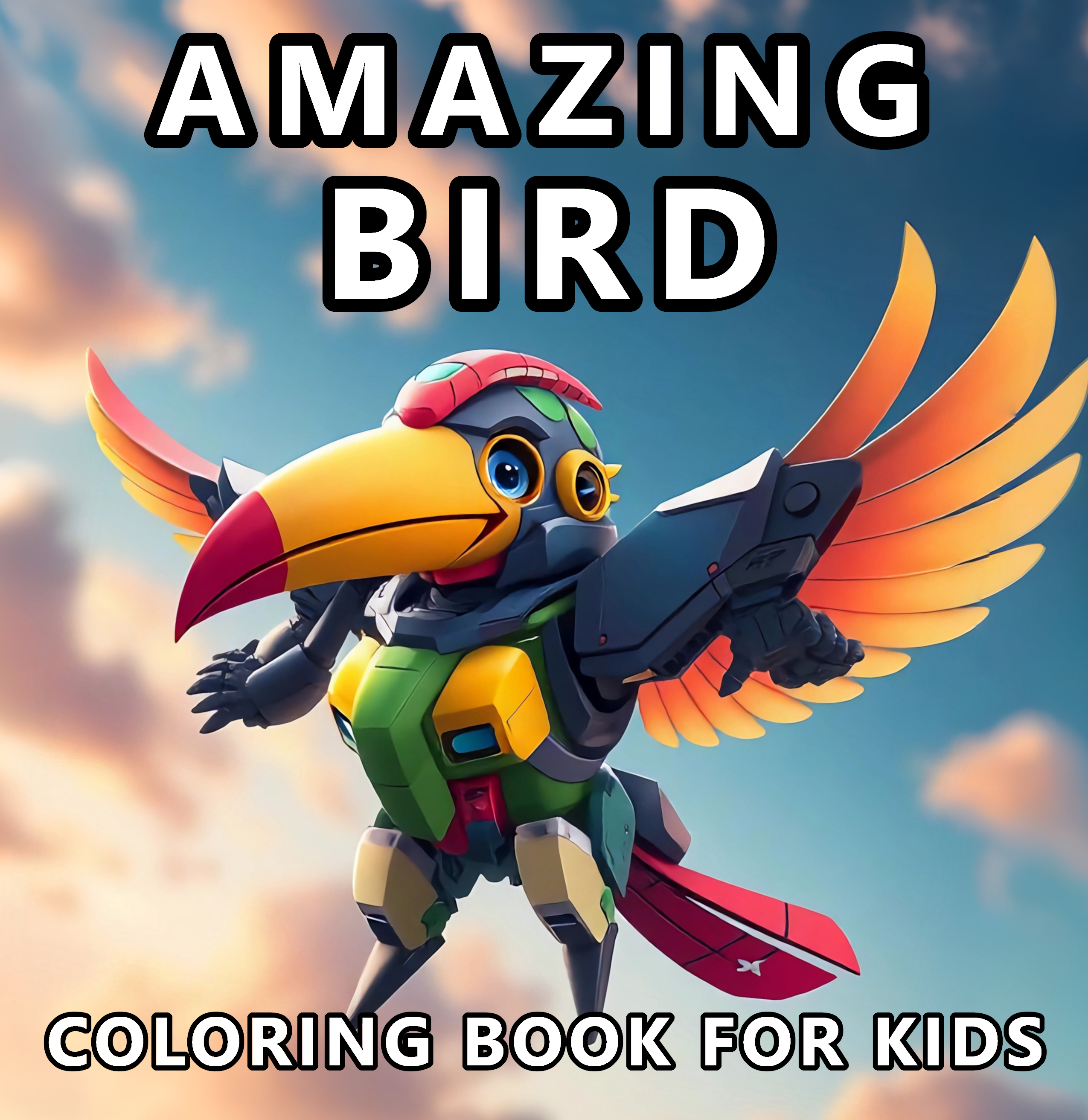 Bird coloring book for kids